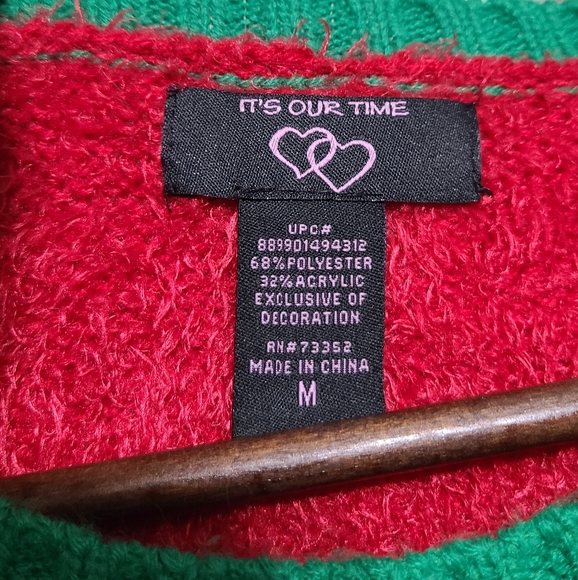 It's Our Time Girls Christmas Llama Ugly Sweater Size M - Picture 2 of 4